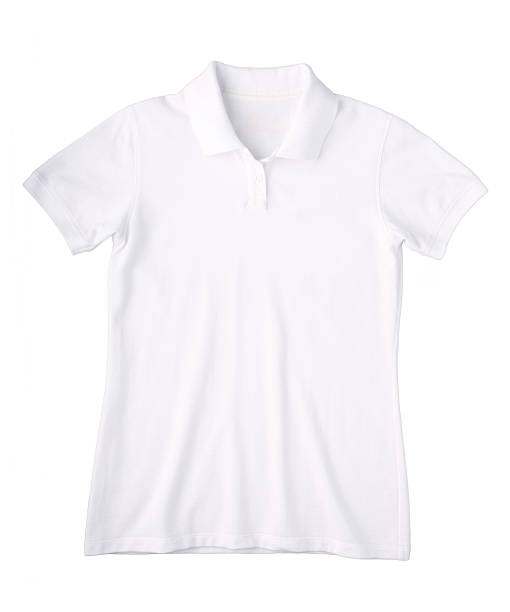 White polo t-shirt isolated stock photo