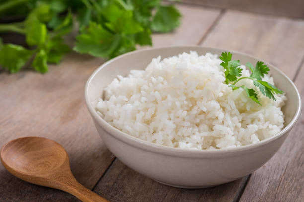 White rice in bowl White rice in bowl boiled stock pictures, royalty-free photos & images