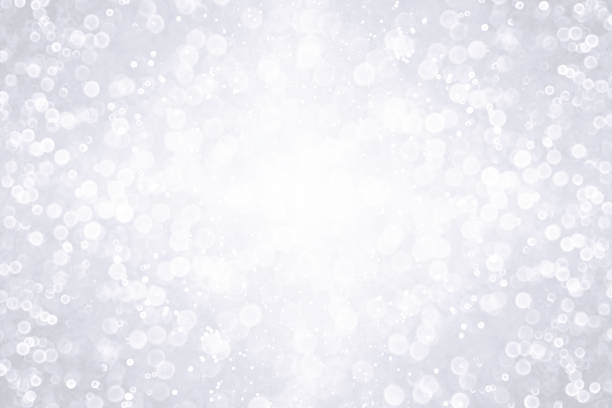 White Silver Glitter Sparkle Background Party Invitation stock photo