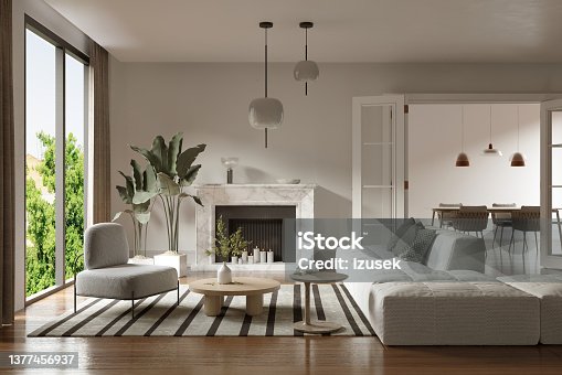 istock White sofa in contemporary living room at home 1377456937