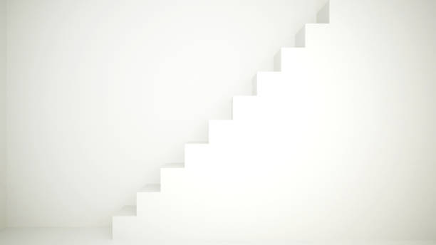 白い階段 - 階段 ストックフォトと画像