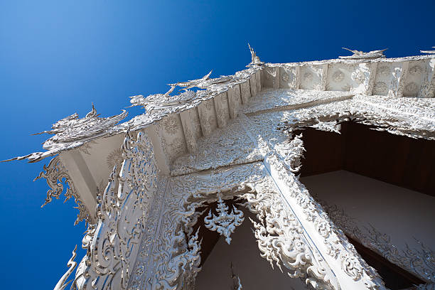 White Temple in Chiang Rai, Thailand stock photo
