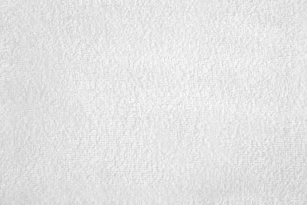 White Terry Toweling Towel Terrycloth texture stock photo