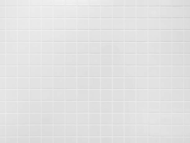 White tile wall Background floor texture stock photo