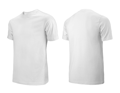 Download White Tshirts Front And Back Side View Used As Design ...
