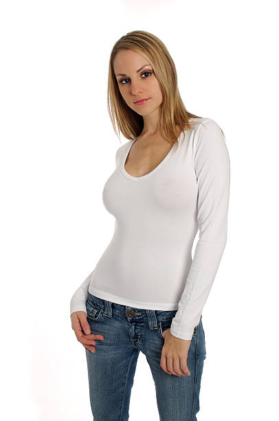 Braless white t shirt 19 Braless White T Shirt Stock Photos Pictures Royalty Free Images Istock
