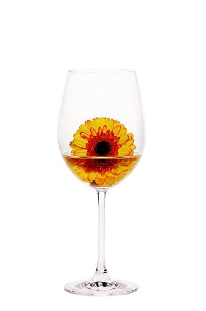 white wine flavours - Flowery stock photo