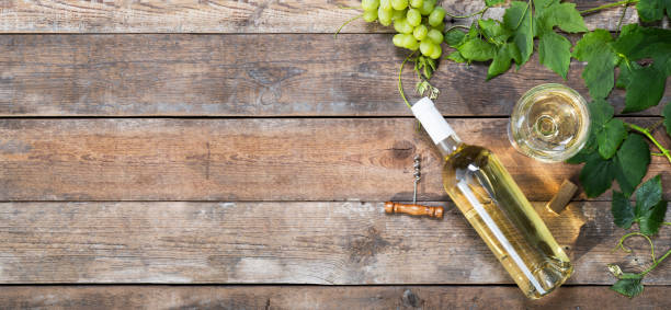 White wine stock photo