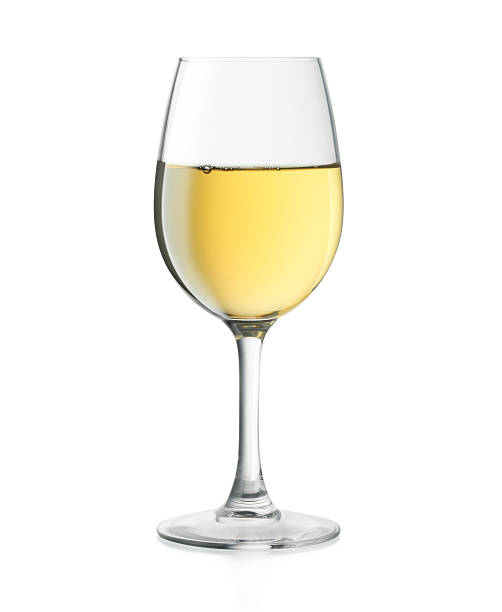White wine XXL A glass of white wine isolated on white background gironde photos stock pictures, royalty-free photos & images