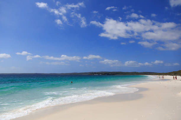 Whitest sand beach in the world. Whitest sand beach in the world, Jervis bay, NSW, Australia virtual background stock pictures, royalty-free photos & images