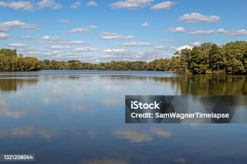 istock A Wide Angle Shot of Beautiful Reflections in Colby Lake during a Late Summer Day 1321208044