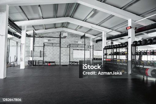 istock Wide Angle View of Modern Open Plan Gym 1282647806