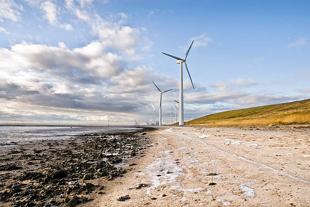 Wind Power Wind Power at the coast. jutland stock pictures, royalty-free photos & images