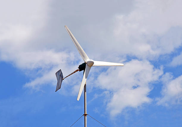 Wind power turbine stock photo