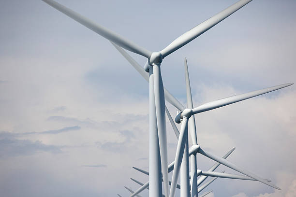 Wind turbine detail stock photo