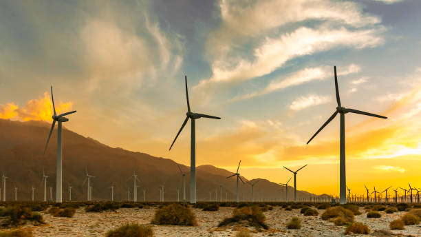 Wind Turbines stock photo