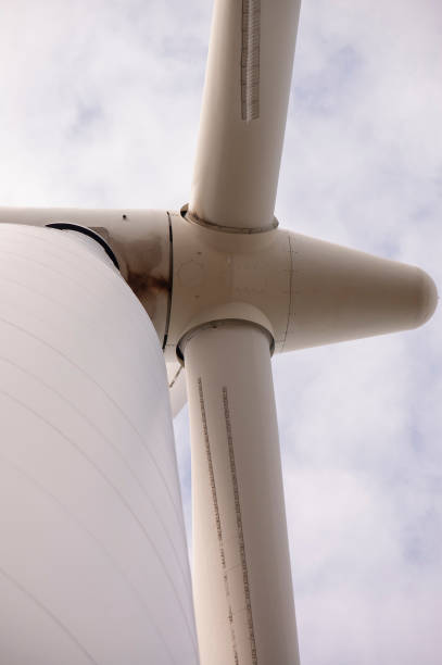 Windmill - closer view of the blades. stock photo
