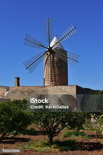 istock windmill on island Majorca,village Algaida 920522004