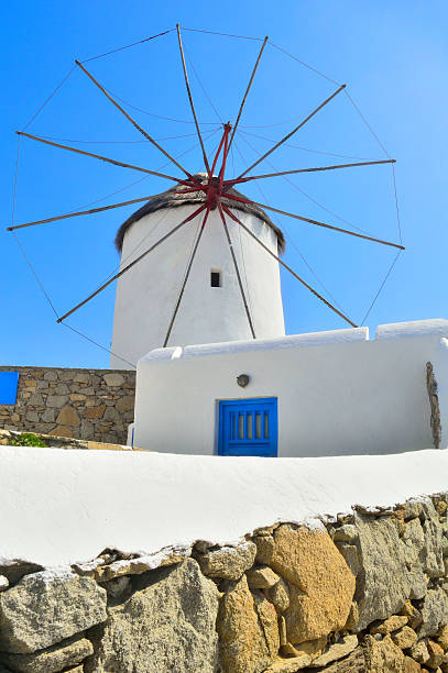 Windmill on Mykonos stock photo