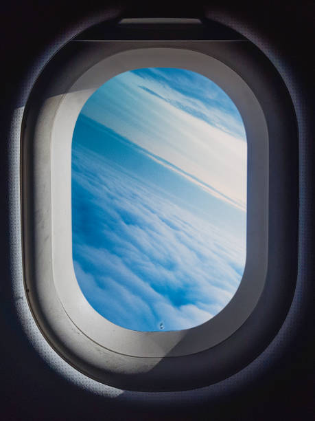 Window Seat Boeing 777 Airplane Window plane window seat stock pictures, royalty-free photos & images