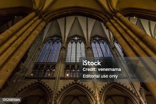 istock Windows of the historic Dom church of Cologne 1312081564