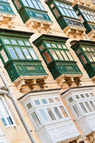 Windows Over Valletta stock photo