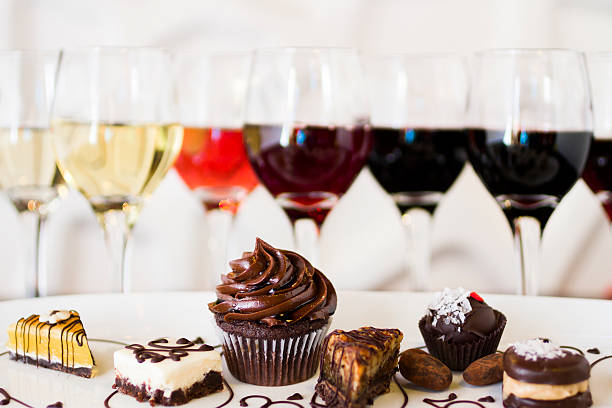 Wine and Chocolates stock photo