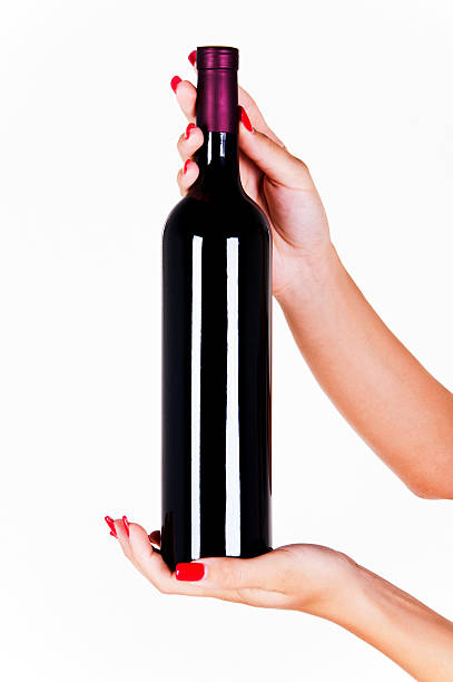 Wine bottle. stock photo