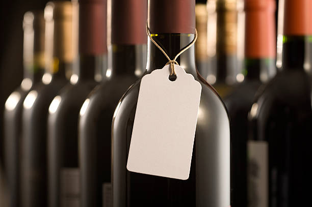 Wine Bottles and Label stock photo
