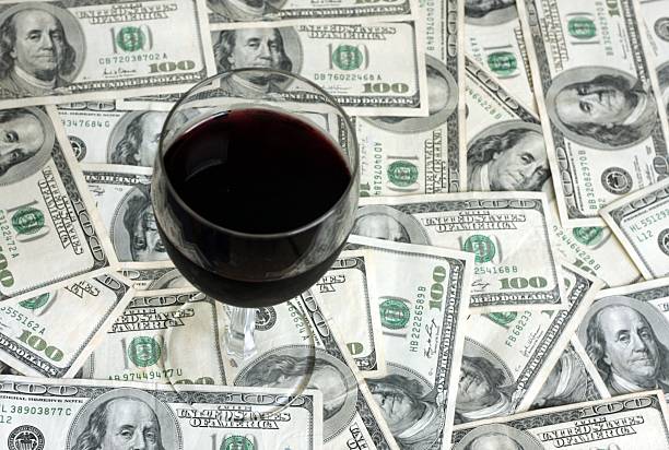 Wine - Cash Background stock photo