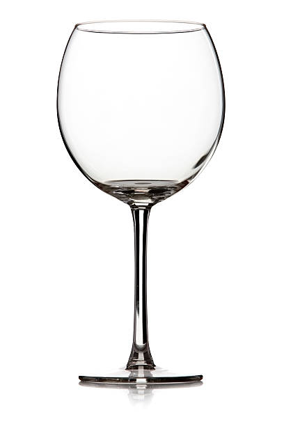 wine glass isolated on white - glas porslin bildbanksfoton och bilder