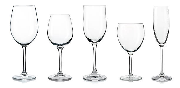 Wine glasses stock photo