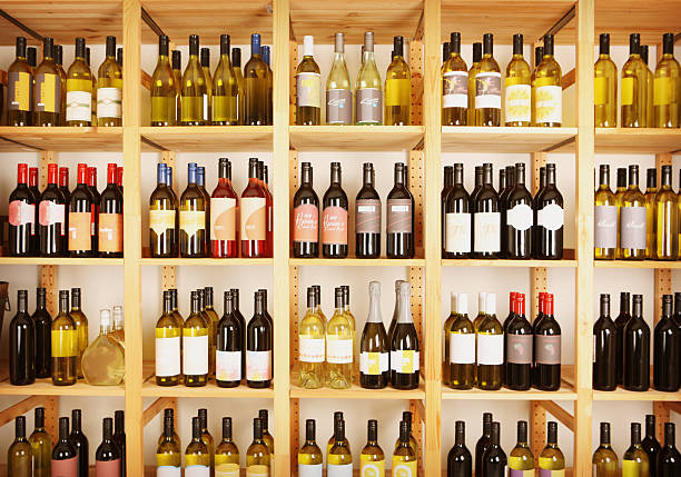 Wine Shelves stock photo