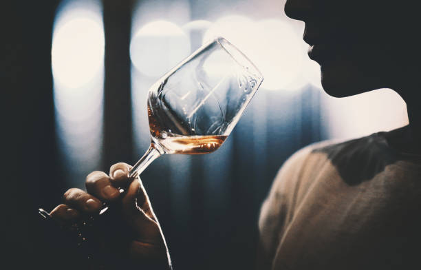 ชิมไวน์ในห้องเก็บไวน์ - ไวน์ เครื่องดื่มแอลกอฮอล์ ภาพสต็อก ภาพถ่ายและรูปภาพปลอดค่าลิขสิทธิ์