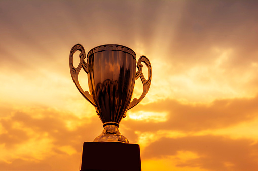 winner-trophy-on-sky-background-picture-id954927950