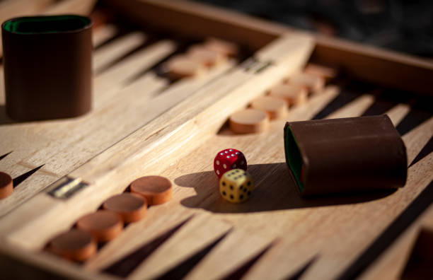 Winning Backgammon A game of Backgammon backgammon stock pictures, royalty-free photos & images