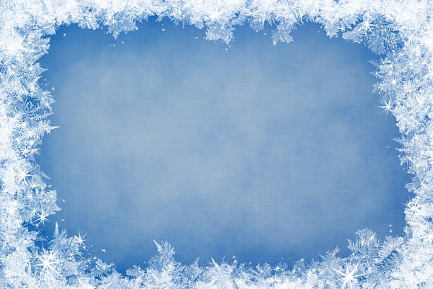 Winter background Winter frame of gleaming ice, in the center of the composition aged textured background frost stock pictures, royalty-free photos & images