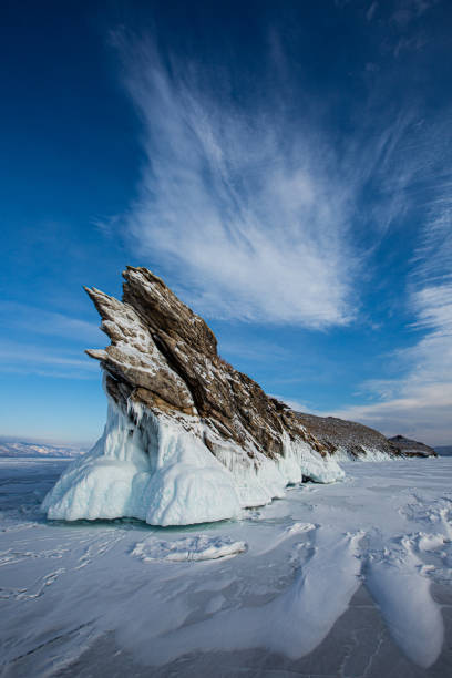 Winter Baikal stock photo