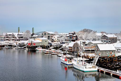 Winter In Kittery Maine Stock Photo - Download Image Now - iStock