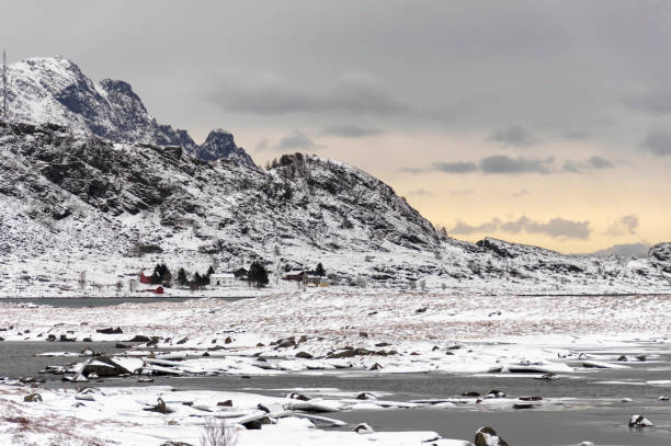 Winter in Lofoten stock photo