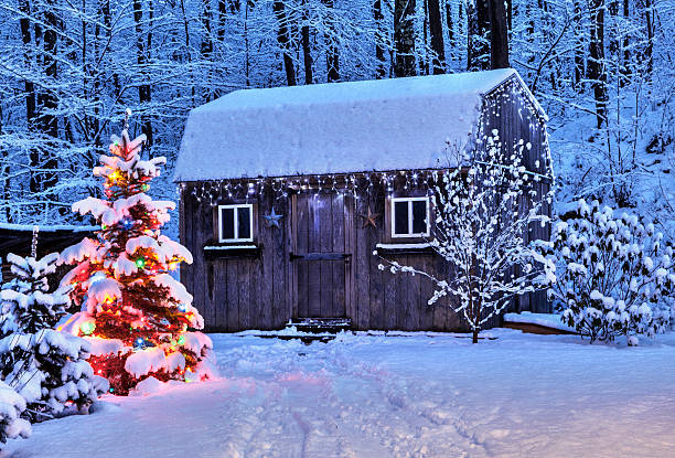 Best Barn With Christmas Lights Stock Photos, Pictures & Royalty-Free ...