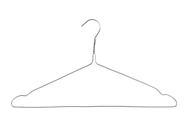 Wire coat hanger stock photo