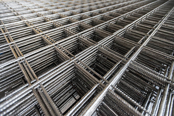 Wire mesh for Construction job. stock photo