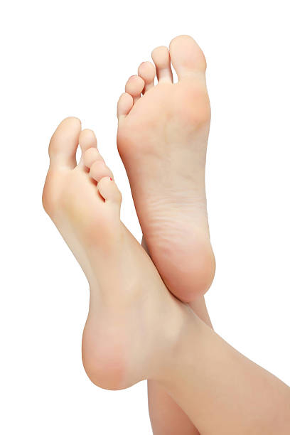 Woman feet Woman feet on white background barefoot stock pictures, royalty-free photos & images