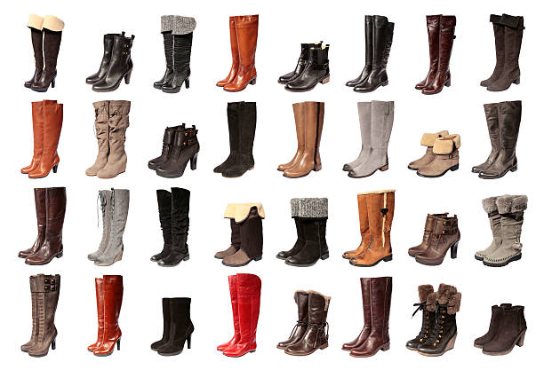 Women boots Women boots isolated on white boot stock pictures, royalty-free photos & images