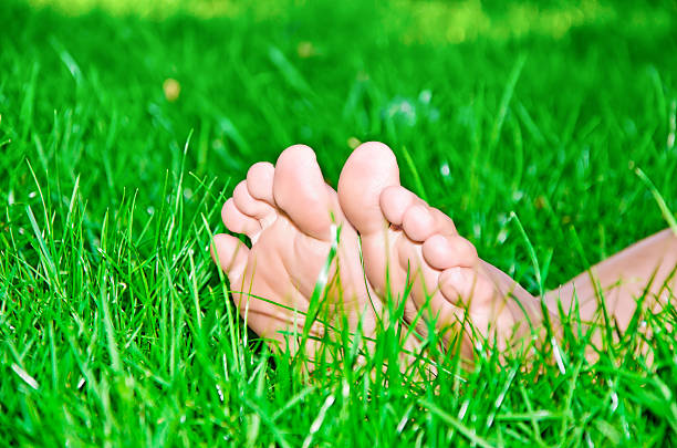 Woman Resting Closeup Bare Feet Stock Photos, Pictures 