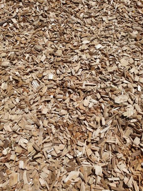 wood chips stock photo