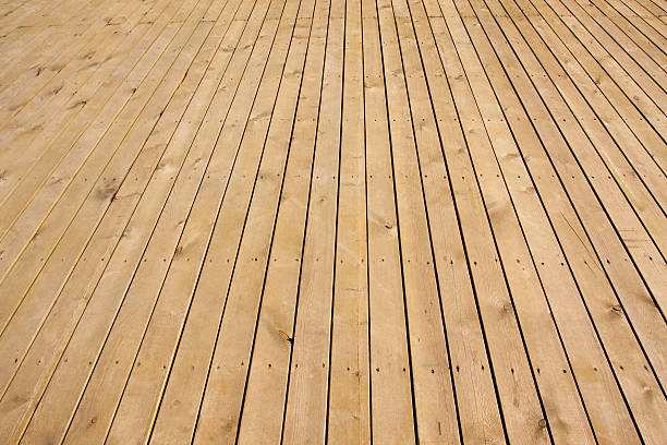 Wood floor background textured Perspective of wood floor background textured deck stock pictures, royalty-free photos & images