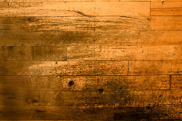 Wood floor dark & distressed stock photo