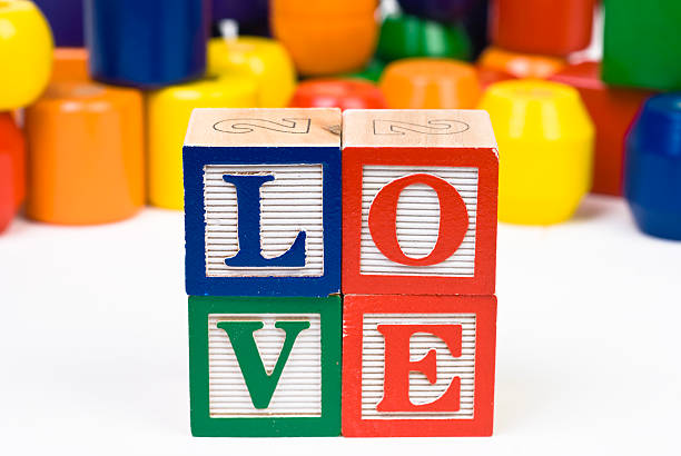 Wooden Blocks - Love stock photo